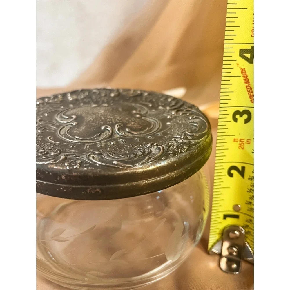 Antique Silver Plate Powder Dish